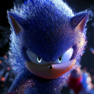Sonic  in the style of Yautja's (Hunter Predator),ultra-detailed...