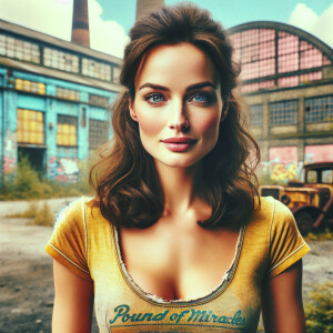 Create a detailed color photo from the early seventies of a gorg...