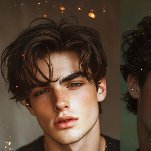 Sparkling aura, esthetician, handsome man , 22 years, dark brown...