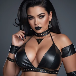 Create a curvy and very busty woman of Ashkenazi, German, French...