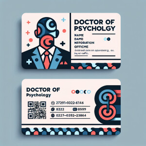 Bizcard layout design for doctor of psychology.
Doublesided. Qr-...