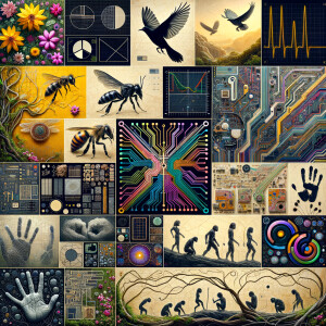 The golden ratio, Minimalist art Circuit, boards, circuitry, diagrams Cellular structures, DNA, circuit boards, colorful wires,  asian and Egyptian  graffiti, lie detector graphs, cardio, printout , branches infinity sign, cave, Art, handprints, distant birds flying, flowering vines, abstract gestural painting, dna