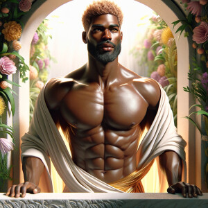 ultra 3-D realistic, perfect anatomy, perfect proportions, afric...