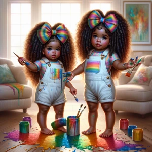 a detailed whimsical & colorful airbrushed oil painting digital...