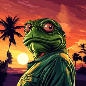 MEME PEPE in GTA art style — — in the style of a Grand Theft Au...