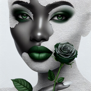 Create a visually engaging design by blending white and differen...