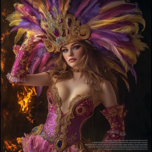 “A captivating and regal full-body image of Dahlia Valentina in...