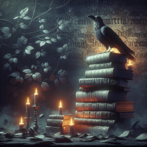 realistic illustration, 4K digital illustration, gothic writing...
