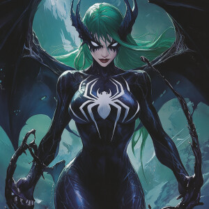 Create an image of Morrigan Aensland from the Darkstalkers video...