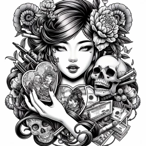 Shaped Logo
 brand name [Dead Hearts & Butterflies]
Anime logo
E...