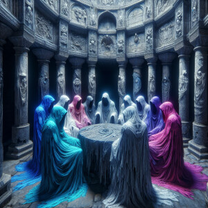 "Create an image of a spooky crypt setting inspired by 'Tales fr...