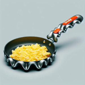 scrambled eggs   in a frying pan adidas yeezy