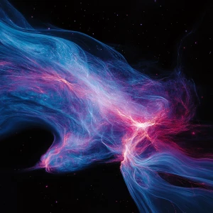 In the depths of the universe, a celestial body pulses with vibr...