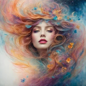 A mesmerizingly eccentric nymph emerges from a dreamlike waterco...