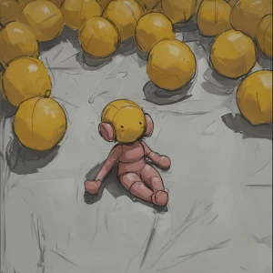 Yellow balls and pink dolls —sref 5