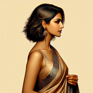 Create a video featuring a full-body shot of an Indian female In...