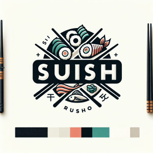 Draw a logo for the sushi restaurant "SUSHI XAC"