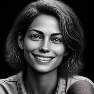 A woman smilling warmly