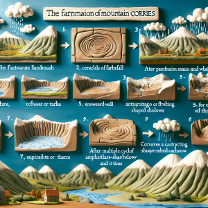 Make an animation about how mountain corries are made
