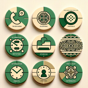 design of covers in the form of a circle for sections in the Ins...