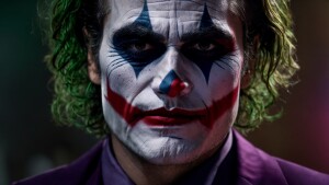 To create a hyper realistic image of Joaquin Phoenix as the Joke...