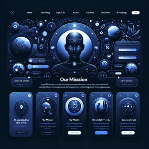 Design a modern, desktop-first multi-page website for a company...