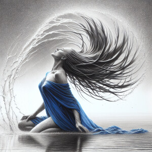 A hyperdetailed photorealistic black and white pencil sketch of...