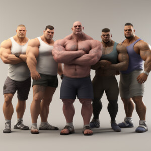 Create a realistic and detailed description of a diverse group o...