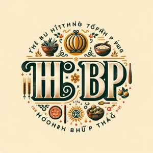 Create a logo for "Thị Bếp" that embodies a vintage, nostalgic s...