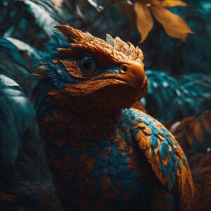 Capture a captivating close-up shot of a one-of-a-kind anthropom...