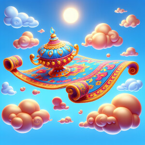 Magic carpet blue sky