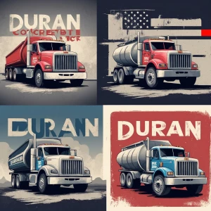 (Duran concrete)( words in bold letters font
)construction logo...