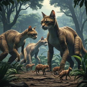 Jarassic park but instead of dinosaurs it’s full of 50 foot cats