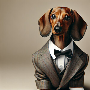 A male weenie wearing a nice suit