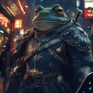 character that resembles a frog in exquisite armor. Its skin is...
