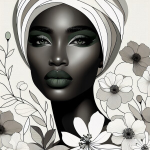 Create a sophisticated and visually captivating image using a mi...
