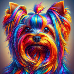 Colorful yorkie