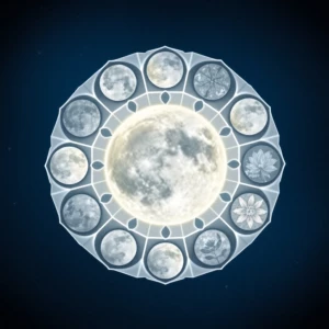 Create a captivating mandala design featuring a central, realist...