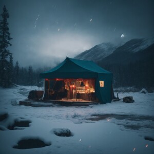 A huminoid looking yeti ripped open a scientific tent in the mid...