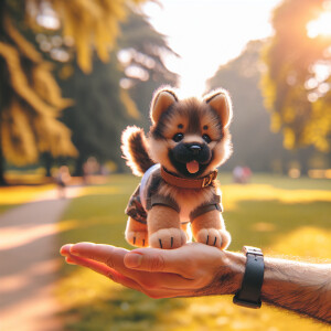 a young anthropromorphic German Shepard cub pup wearing his diap...