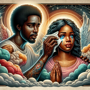 Ensure that the image distinctly represents both Jesus Christ an...