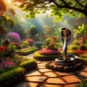 Cobra in the garden