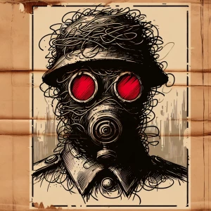 Make a poster with blank areas that looks ripped out, have the c...