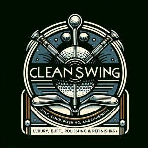 Design an Art Deco-inspired logo for 'Clean Swing' that embodies...