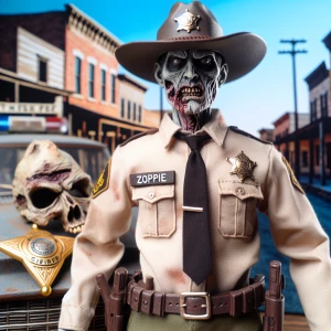 A zombie as a deputy sheriff