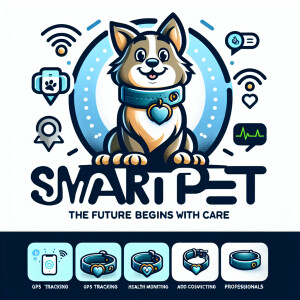 "Create a logo for a high-tech smart pet collar brand named Smar...