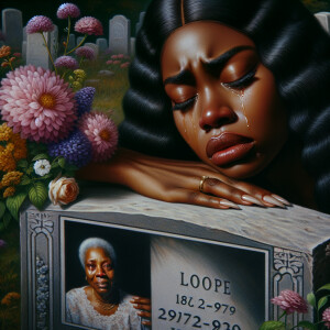 A beautiful light-skinned African-American woman with long wavy...