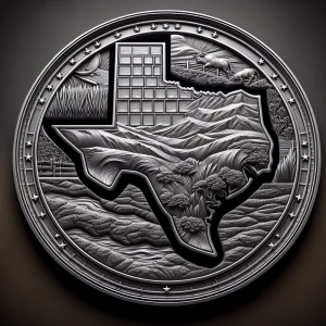 Design a high-contrast grayscale 3d bas relief of the State of T...