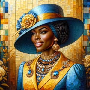 A spiritually enriching illustration portrays an African America...