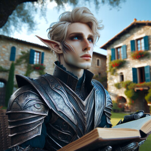 Caranthir-Ar-Fieniel from the Witcher series in black eldritch a...